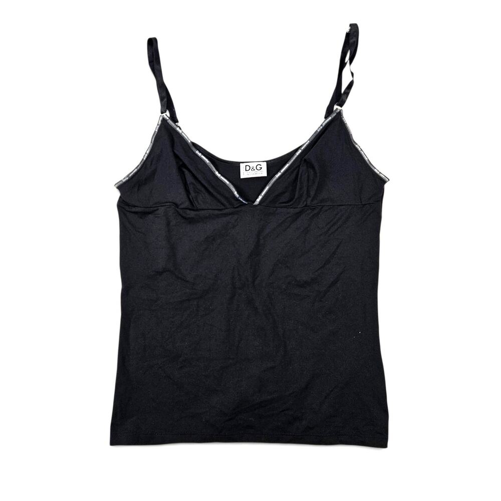 Y2k D&G Cami Top Black Dolce & Gabanna - Small